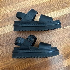 Women’s Dr Martens Docs Black Leather Voss Sandals